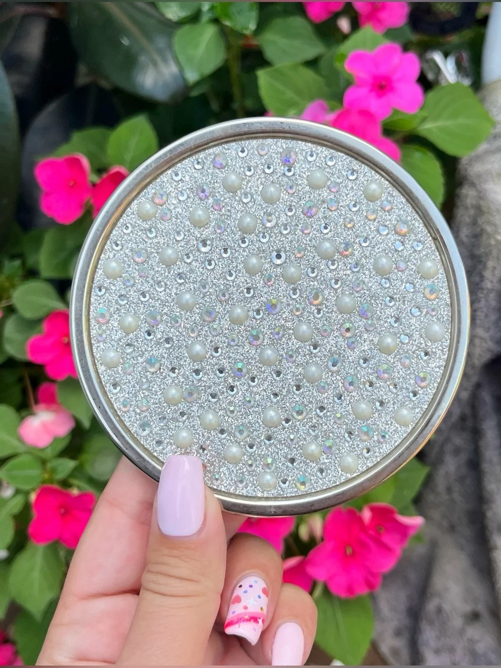 Bath and Body Works Bling Pearl Gem 3 Wick Candle Lids Set - Picture 2 of 10